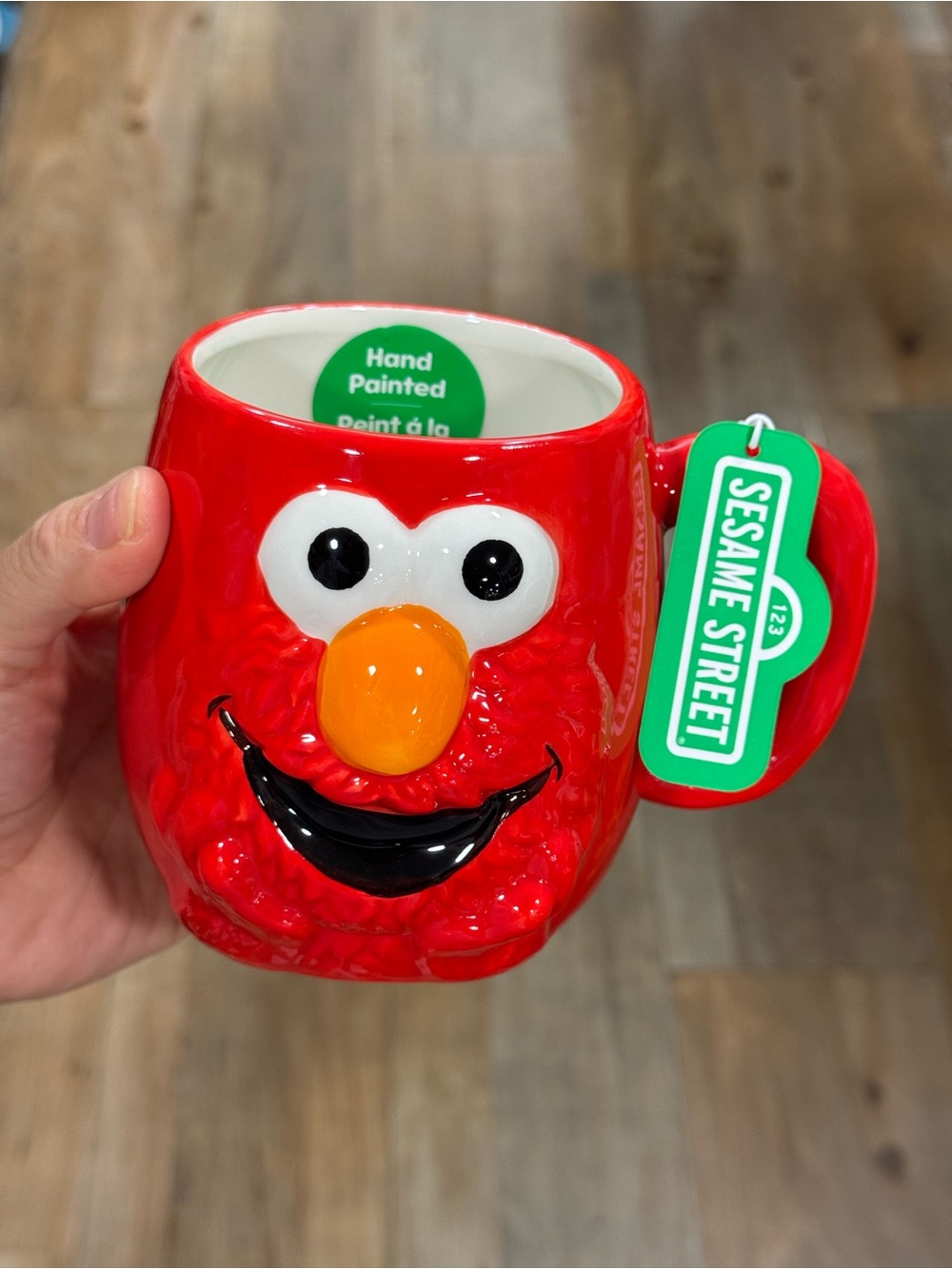 Sesame Street Elmo Red Ceramic Mug - Hand Painted